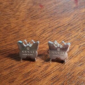 Gucci Silver Butterfly Earrings